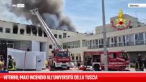 Viterbo, maxi incendio all'Università della Tuscia
