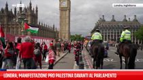 Londra, manifestazione pro Palestina davanti al Parlamento

