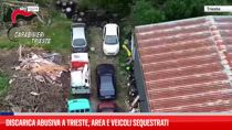 Discarica abusiva a Trieste, area e veicoli sequestrati