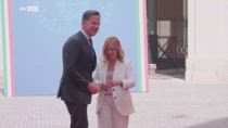 Meloni e Rutte (Nato), incontro a Palazzo Chigi a Roma