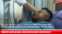 Incidente aereo Air India, Modi incontra unico sopravvissuto