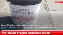 Trieste, installate in piazza 300 girandole per la Boramata