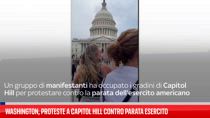 Washington, proteste a Capitol Hill contro parata esercito
