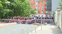 Immagini copertura processo ultras milano