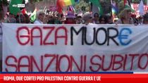 Roma, cortei pro Palestina, contro guerra e UE