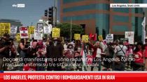 Los Angeles, protesta contro i bombardamenti USA in Iran