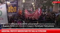 Argentina, proteste universitarie per tagli all’istruzione