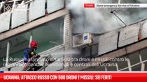 Ucraina, attacco russo con 500 droni e missili: sei feriti