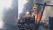Esplosione Roma, il video dei Vigili del Fuoco