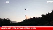 Incendio Creta, i vigili del fuoco ancora in allerta