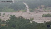 Alluvione in Texas, l'inondazione del fiume in timelapse