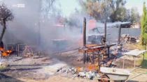 Incendio a Roma Fiumicino, fiamme in cantiere nave Liburna