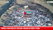 Napoli, flash mob Life for Gaza: migliaia di corpi a terra