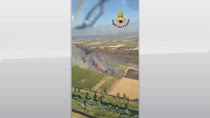 Molise, incendio nelle campagne: chiusa la provinciale 40