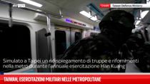 Taiwan, esercitazioni militari nelle metropolitane