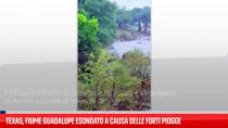 Texas, fiume Guadalupe esondato a causa delle forti piogge