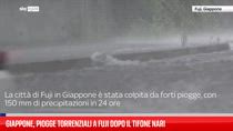 Giappone, piogge torrenziali a Fuji dopo il tifone Nari