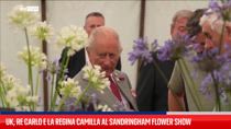 Uk, Re Carlo e la regina Camilla al Sandringham Flower Show