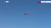 Incendio Orosei, canadair ed elicotteri pompieri in azione