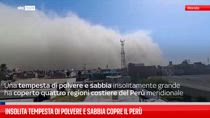 Insolita tempesta di polvere e sabbia copre il Perù 