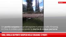 Cina, crolla un ponte sospeso nello Xinjiang: 5 morti 