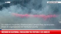 Incendio in California, evacuazioni a Ventura e Los Angeles