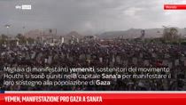 Yemen, manifestazione pro Gaza a Sana'a