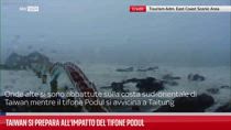 Taiwan si prepara all'impatto del tifone Podul