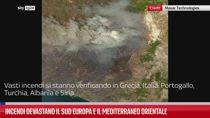 Incendi devastano il sud Europa e il Mediterraneo orientale