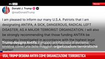 Usa, Trump designa Antifa come organizzazione terroristica