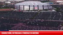 Charlie Kirk, in migliaia a funerale in Arizona