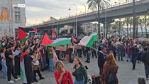Invasione Gaza, presidio pro pal Genova
