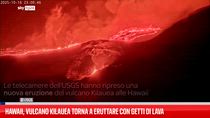 Hawaii, vulcano Kilauea torna a eruttare con getti di lava
