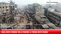 Gaza, fame e pioggia tra le macerie: la tregua resta fragile