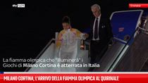 Milano Cortina, l’arrivo della fiamma olimpica al Quirinale