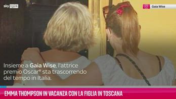 Emma Thompson in vacanza con la figlia in Toscana. FOTO