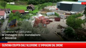 Inondazioni in Slovenia, le immagini del drone