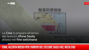 Cina, allerta rossa per l'arrivo del ciclone Saola nel week-end