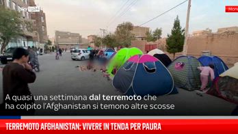 Terremoto Afghanistan: vivere in tenda per paura