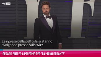 VIDEO Gerard Butler a Palermo per "La mano di Dante"