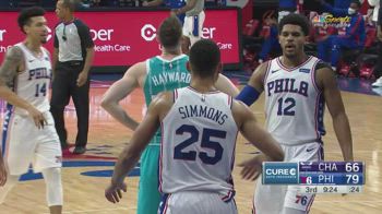 NBA, la tripla doppia di Ben Simmons contro Charlotte