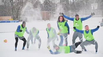 Hertha, allenamento sotto la neve