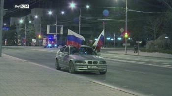 Crisi Ucraina, mezzi militari a Donesk