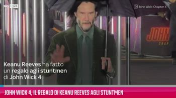 VIDEO John Wick 4, il regalo di Keanu Reeves agli stuntmen