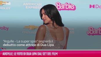 VIDEO Argylle, le foto di Dua Lipa dal set del film