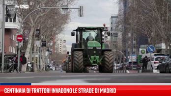 La protesta dei trattori arriva a Madrid