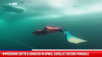 Immersione sotto il ghiaccio in apnea, Cafolla � record mondiale