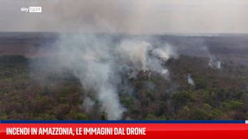 Rogo in Amazzonia, le immagini dal drone