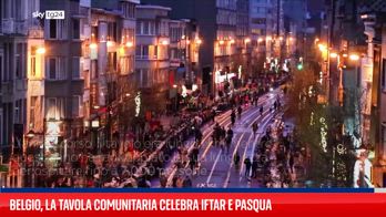 Ad Anversa tavolata di 2 km per festeggiare l'Iftar e la Pasqua