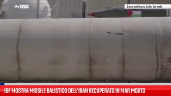 Idf mostra missile balistico iraniano trovato nel Mar Morto